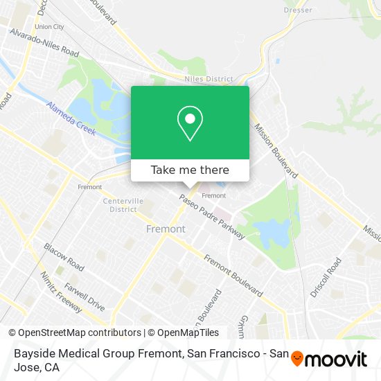 Mapa de Bayside Medical Group Fremont