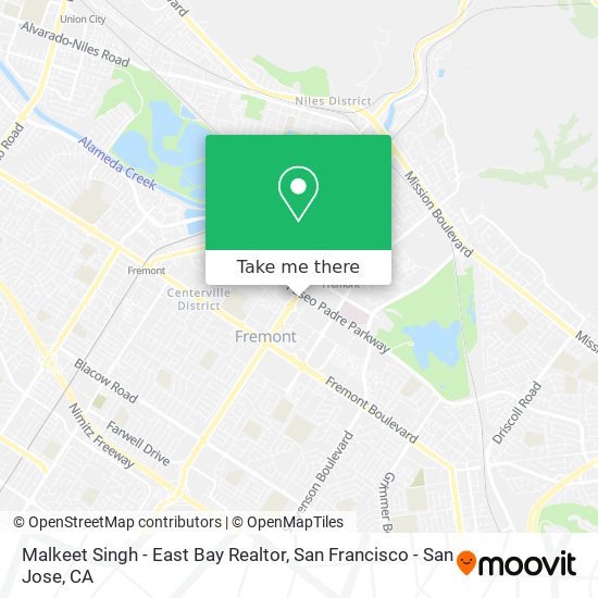 Malkeet Singh - East Bay Realtor map