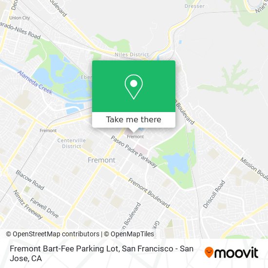 Mapa de Fremont Bart-Fee Parking Lot