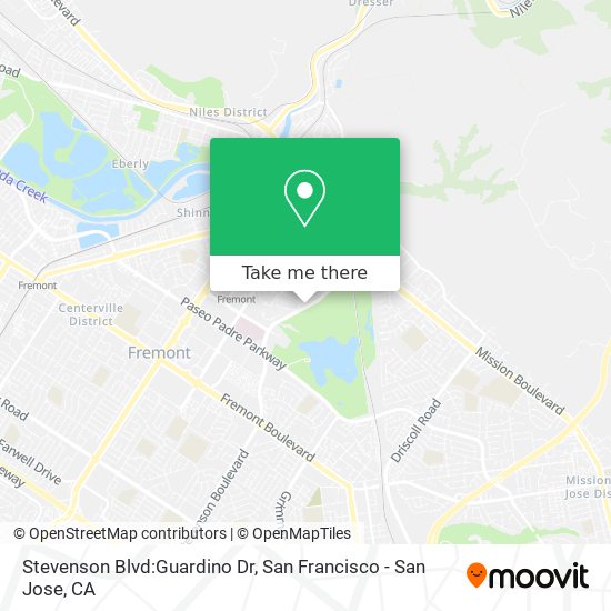 Mapa de Stevenson Blvd:Guardino Dr