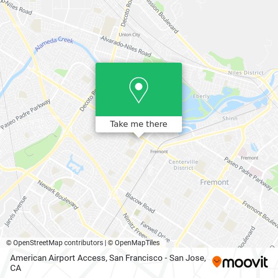 American Airport Access map