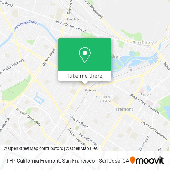 TFP California Fremont map