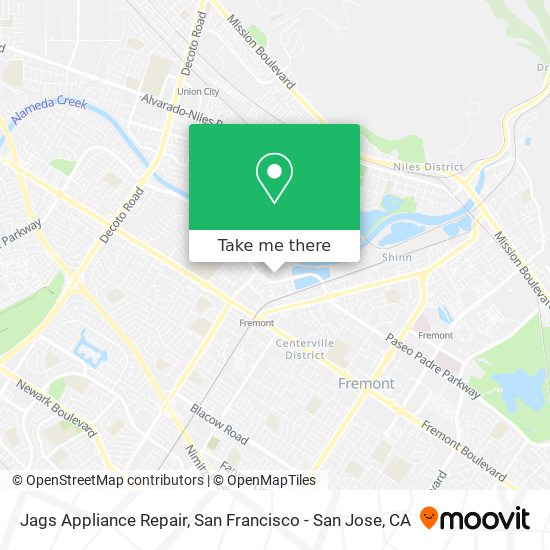 Jags Appliance Repair map