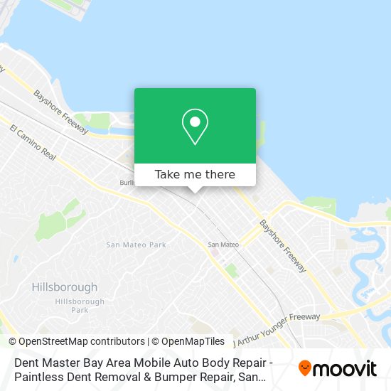 Mapa de Dent Master Bay Area Mobile Auto Body Repair - Paintless Dent Removal & Bumper Repair