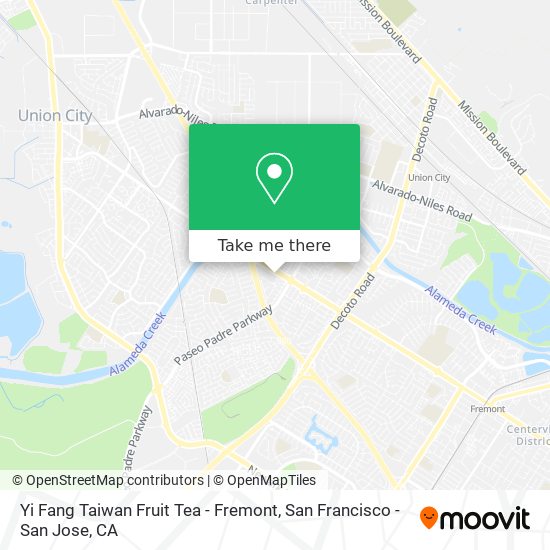 Mapa de Yi Fang Taiwan Fruit Tea - Fremont