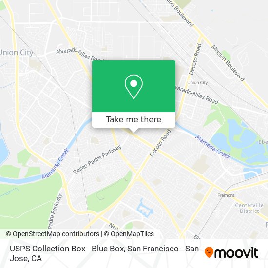 Mapa de USPS Collection Box - Blue Box