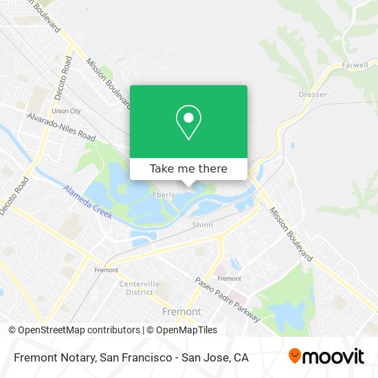 Mapa de Fremont Notary