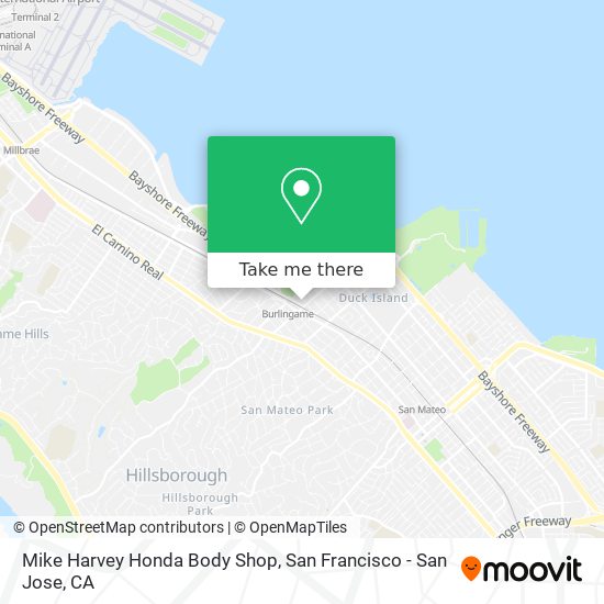 Mike Harvey Honda Body Shop map