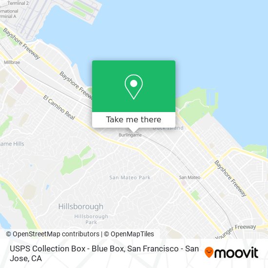 USPS Collection Box - Blue Box map