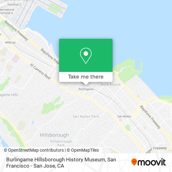 Mapa de Burlingame Hillsborough History Museum