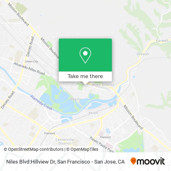 Mapa de Niles Blvd:Hillview Dr