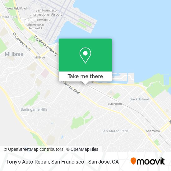 Tony's Auto Repair map