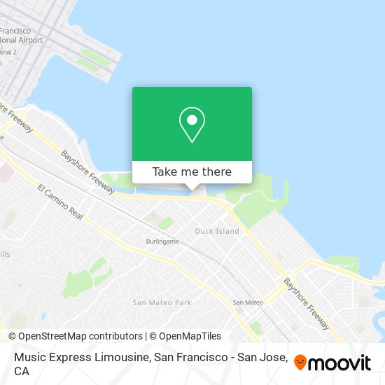 Music Express Limousine map