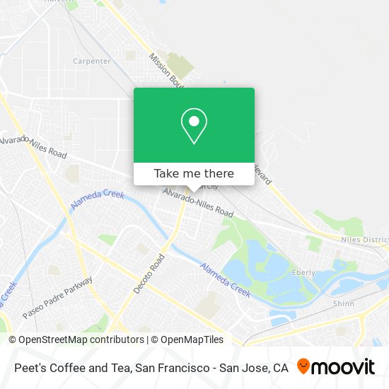 Peet's Coffee and Tea map