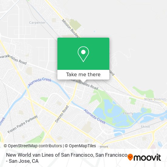 New World van Lines of San Francisco map