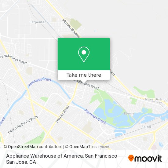 Appliance Warehouse of America map