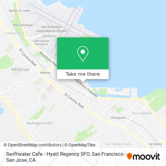 Swiftwater Cafe - Hyatt Regency SFO map