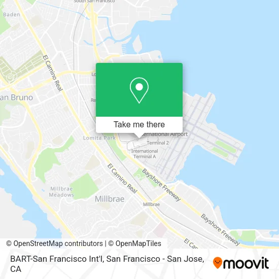 BART-San Francisco Int'l map