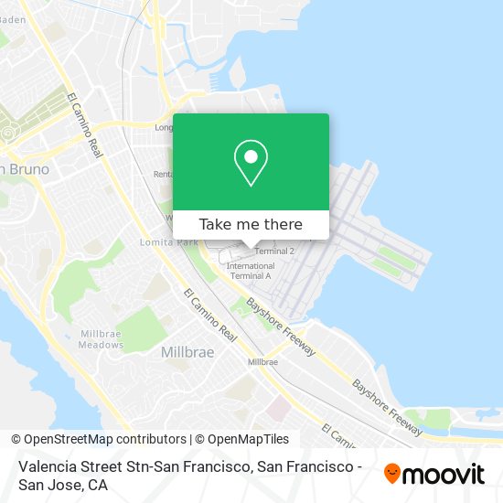 Valencia Street Stn-San Francisco map