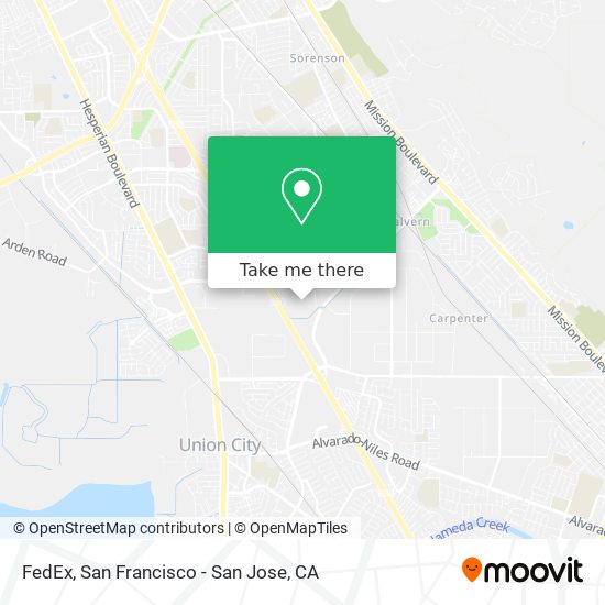 FedEx map