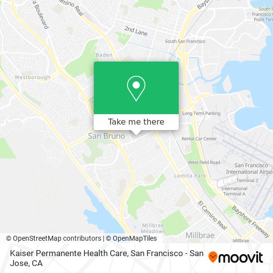 Mapa de Kaiser Permanente Health Care