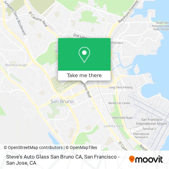 Steve's Auto Glass San Bruno CA map