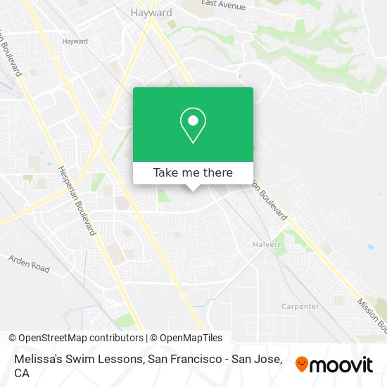 Melissa's Swim Lessons map