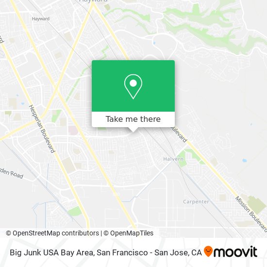 Mapa de Big Junk USA Bay Area