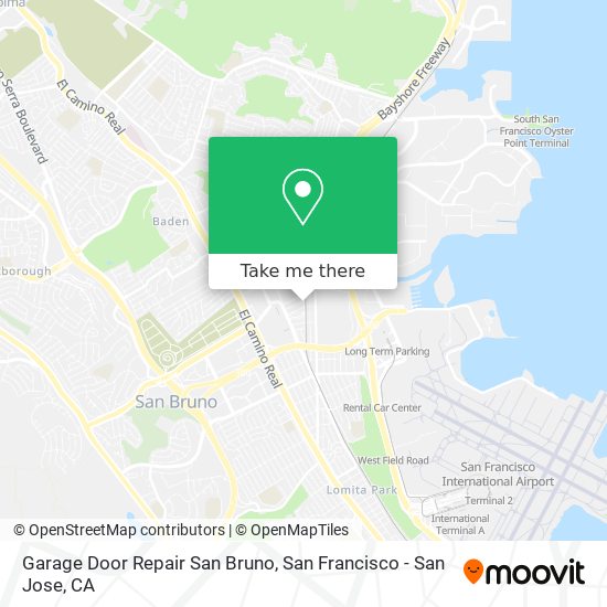 Garage Door Repair San Bruno map