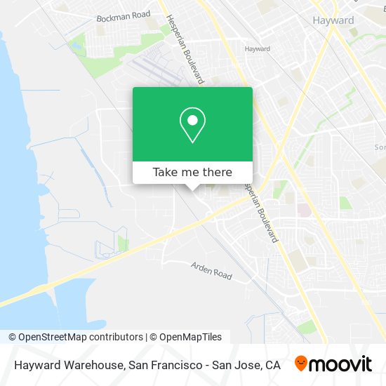 Hayward Warehouse map