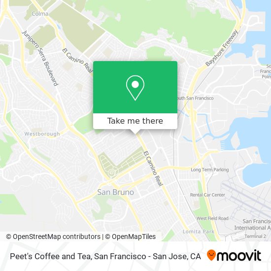 Mapa de Peet's Coffee and Tea