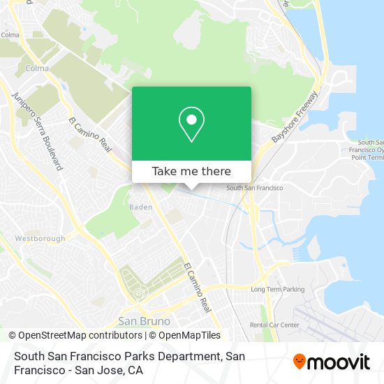 Mapa de South San Francisco Parks Department