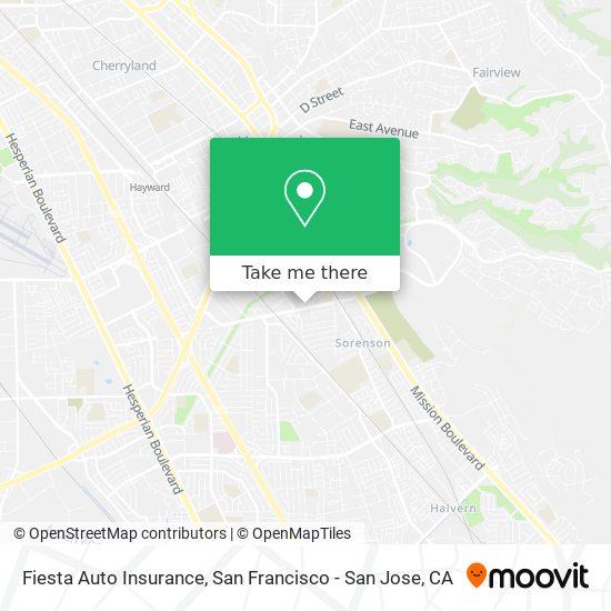 Mapa de Fiesta Auto Insurance