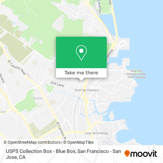 USPS Collection Box - Blue Box map