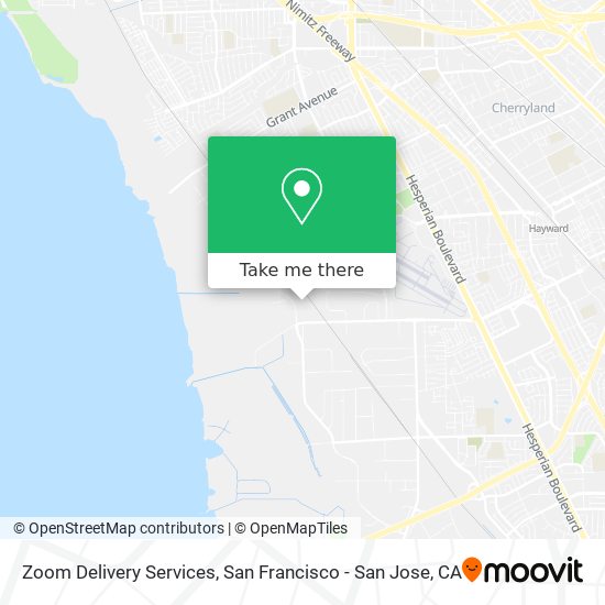 Zoom Delivery Services map