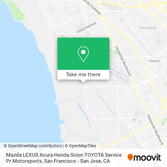 Mapa de Mazda LEXUS Acura Honda Scion TOYOTA Service Pr Motorsports