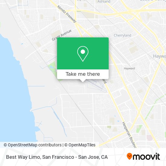 Best Way Limo map