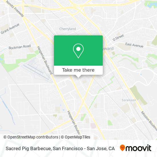 Sacred Pig Barbecue map