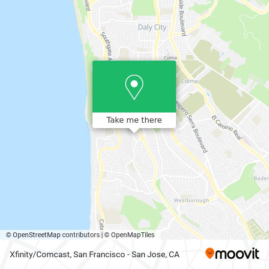 Mapa de Xfinity/Comcast