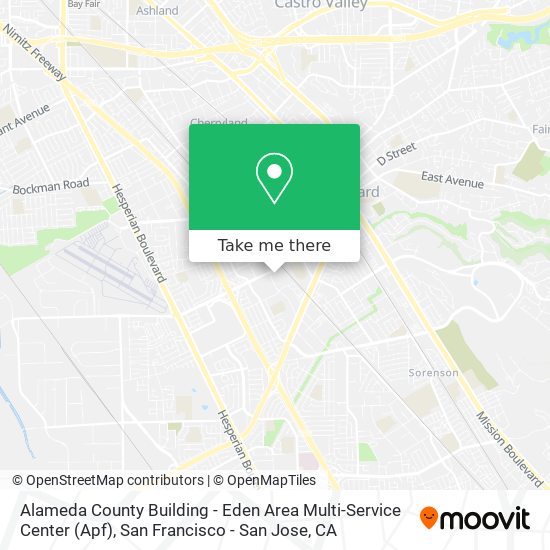 Alameda County Building - Eden Area Multi-Service Center (Apf) map