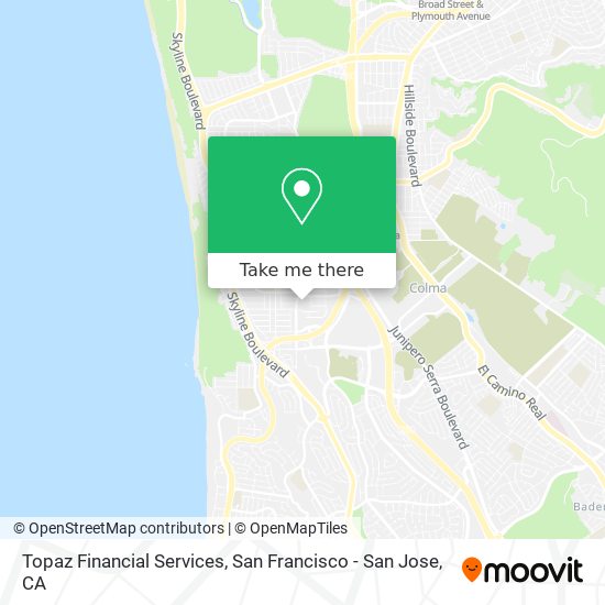 Topaz Financial Services map