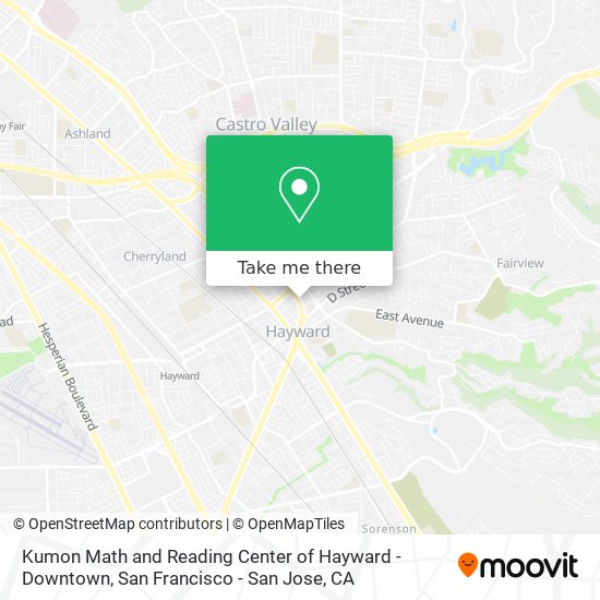 Mapa de Kumon Math and Reading Center of Hayward - Downtown