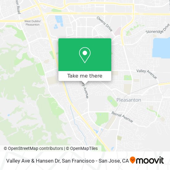 Valley Ave & Hansen Dr map