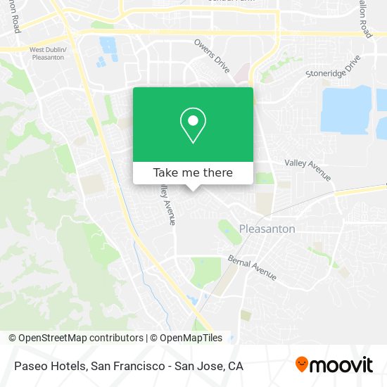 Paseo Hotels map