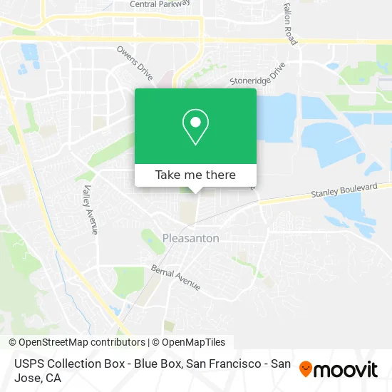 USPS Collection Box - Blue Box map