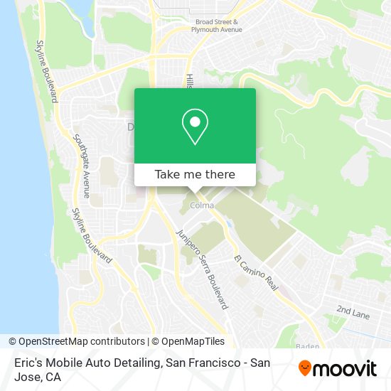 Eric's Mobile Auto Detailing map