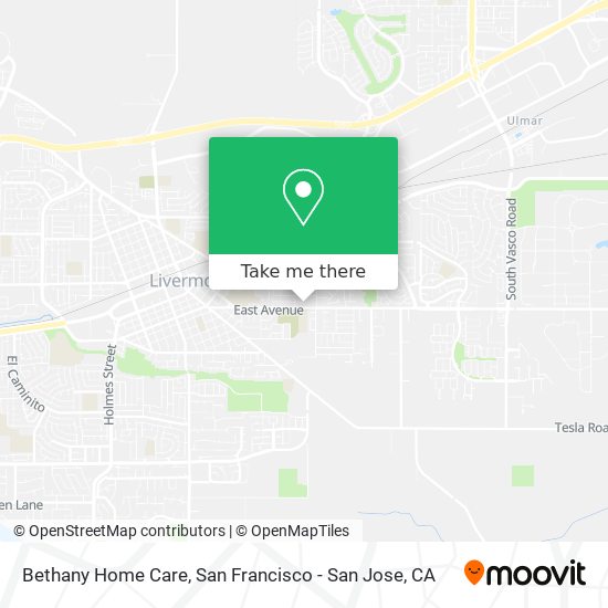 Bethany Home Care map