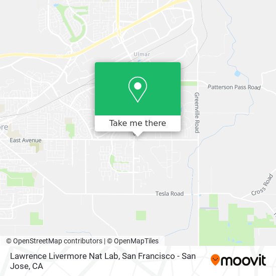 Lawrence Livermore Nat Lab map