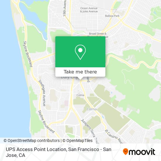 UPS Access Point Location map