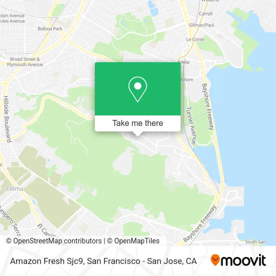 Amazon Fresh Sjc9 map